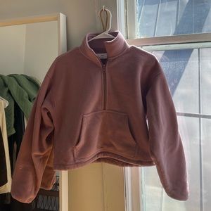 Adjustable TNA zip up fleece sweater